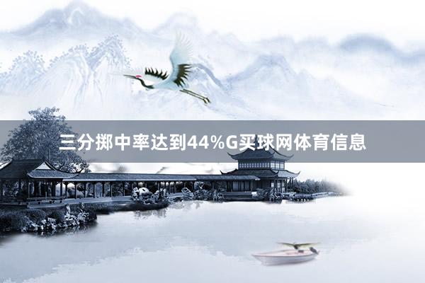 三分掷中率达到44%G买球网体育信息