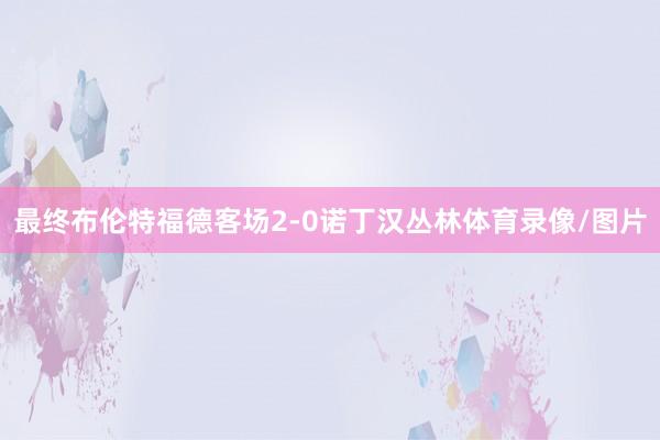 最终布伦特福德客场2-0诺丁汉丛林体育录像/图片