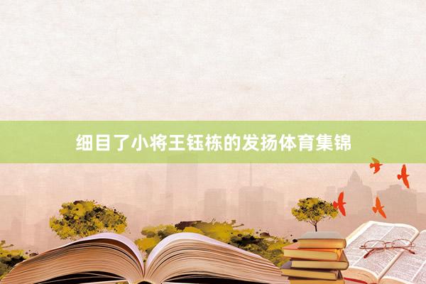 细目了小将王钰栋的发扬体育集锦