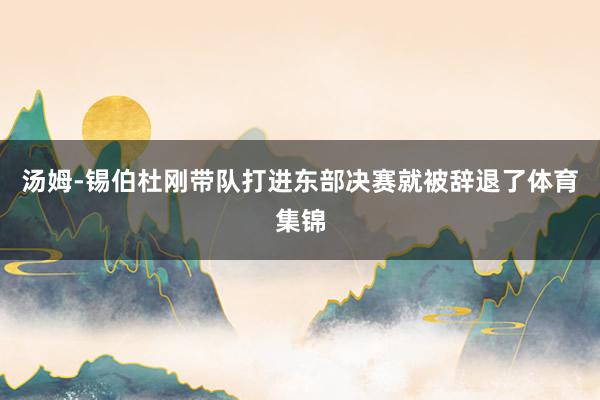 汤姆-锡伯杜刚带队打进东部决赛就被辞退了体育集锦
