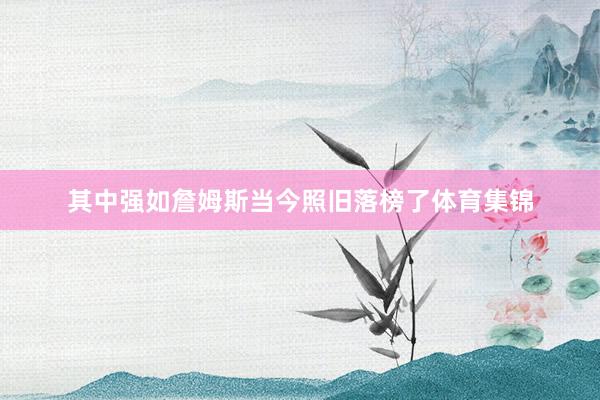 其中强如詹姆斯当今照旧落榜了体育集锦