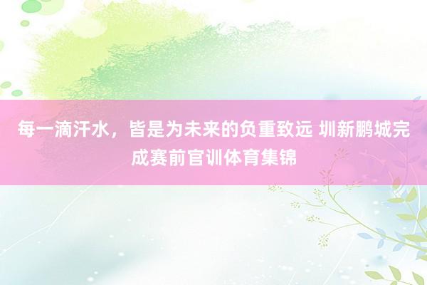 每一滴汗水，皆是为未来的负重致远 圳新鹏城完成赛前官训体育集锦