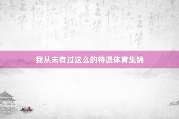 我从未有过这么的待遇体育集锦