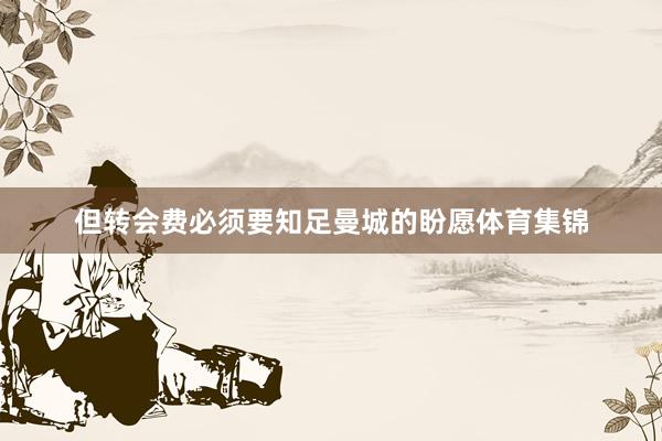 但转会费必须要知足曼城的盼愿体育集锦