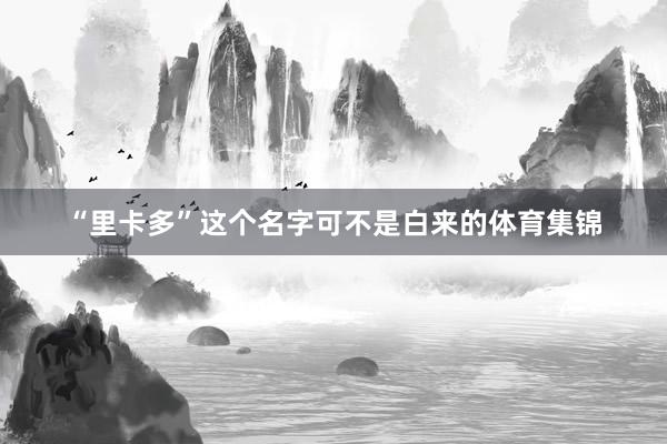 “里卡多”这个名字可不是白来的体育集锦
