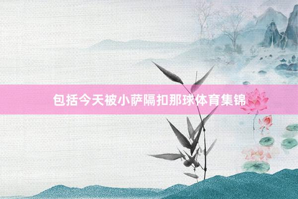 包括今天被小萨隔扣那球体育集锦
