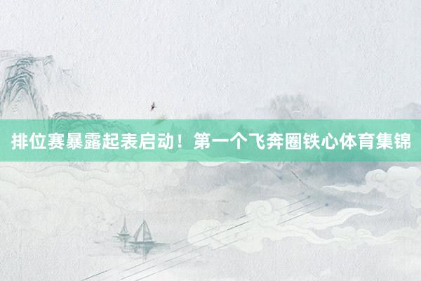 排位赛暴露起表启动!第一个飞奔圈铁心体育集锦