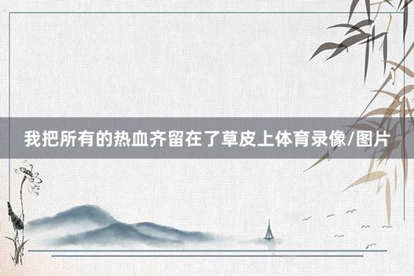 我把所有的热血齐留在了草皮上体育录像/图片