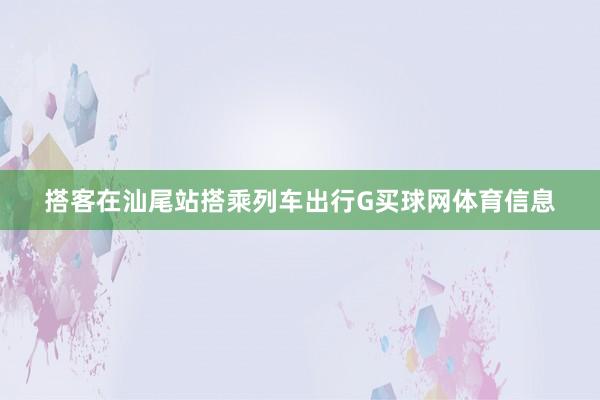 搭客在汕尾站搭乘列车出行G买球网体育信息