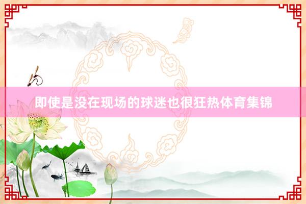 即使是没在现场的球迷也很狂热体育集锦